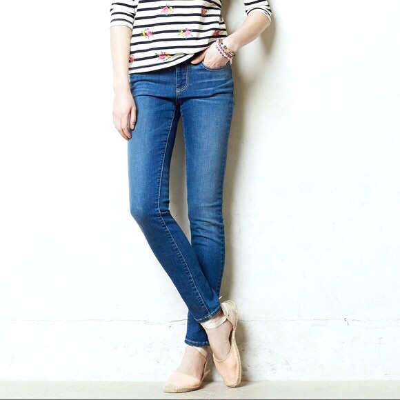Letterpress Serif Skinny Jeans 